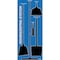 5S Supplies 5S Housekeeping Shadow Board Broom Station Version 14  - Blue Board / Black Shadows  With Broom HSB-V14-BLUE-KIT - alternate 1